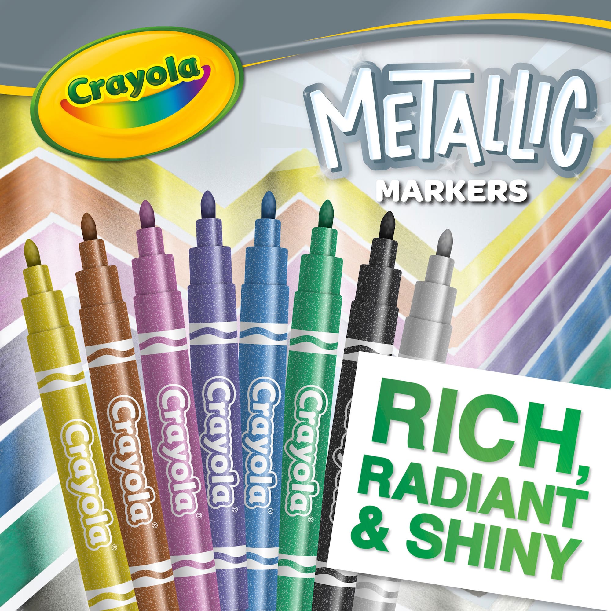 Crayola® Metallic Markers, 3 Packs of 8